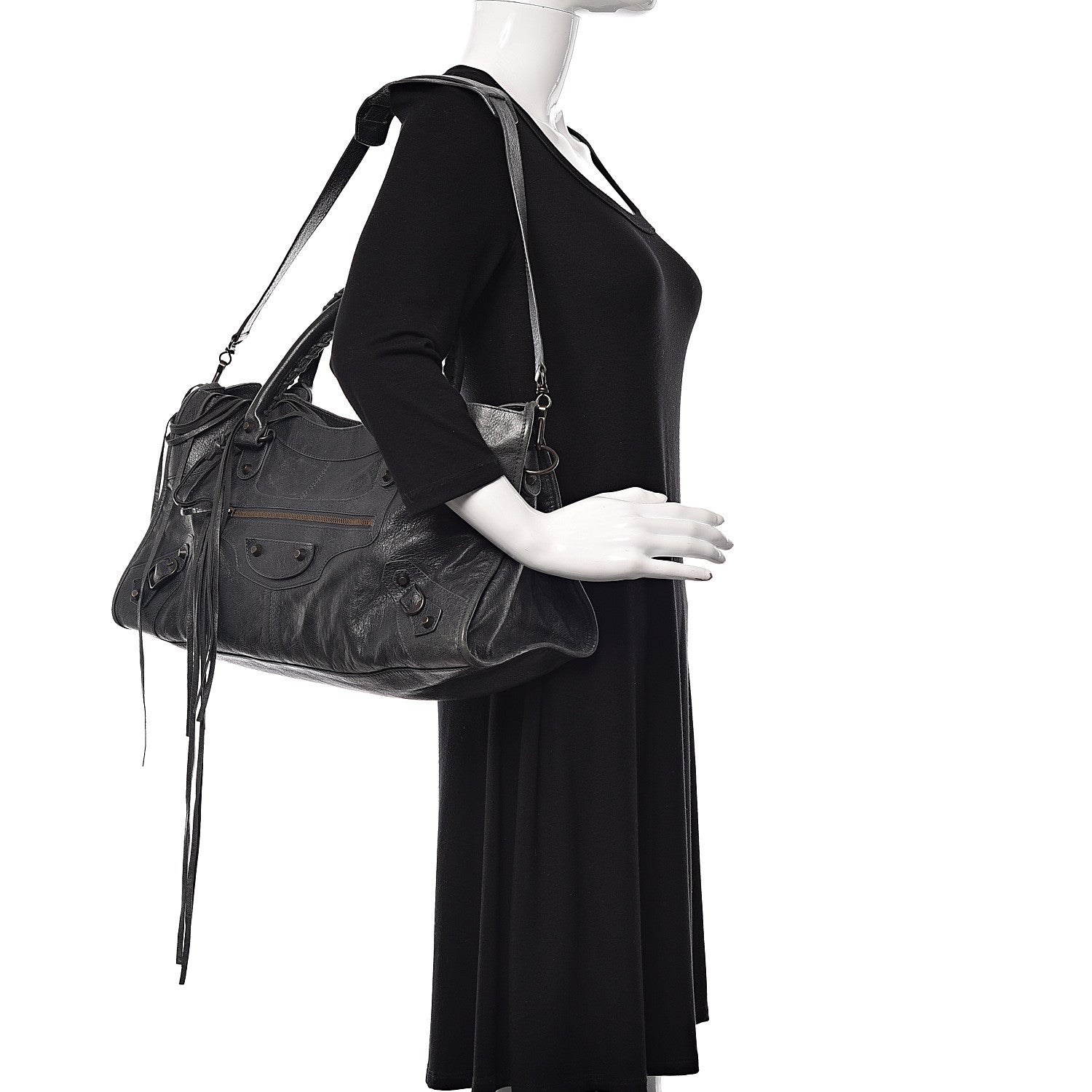 Balenciaga Agneau Classic Hardware Part Time Anthracite 2 of 13