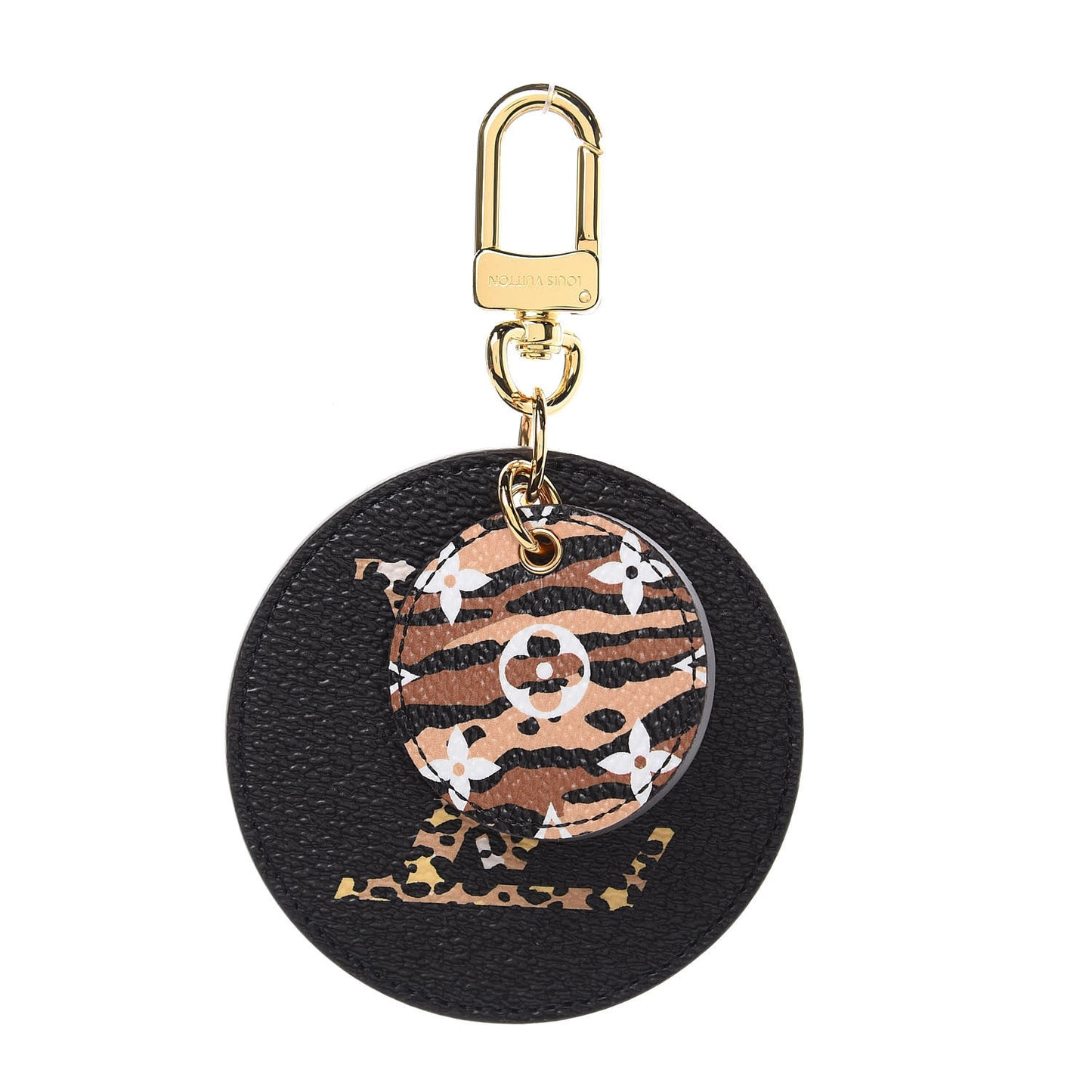 Monogram Giant Jungle Bag Charm Key Holder Black