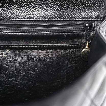 Chanel Caviar Quilted Jumbo Kelly Flap Black 14 of 18