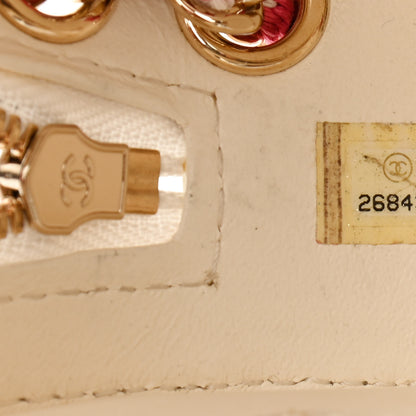 Chanel Lambskin Coco Lifesaver Round Bag Pink White 7 of 11