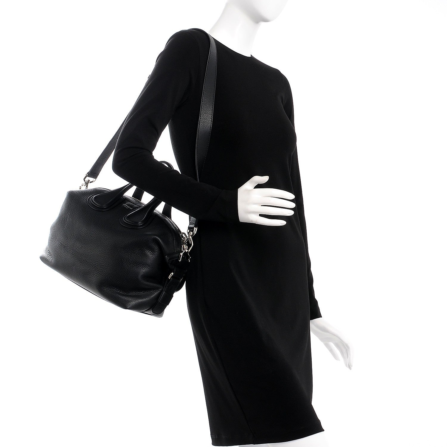 Givenchy Pebbled Calfskin Small Nightingale Black 2 of 10