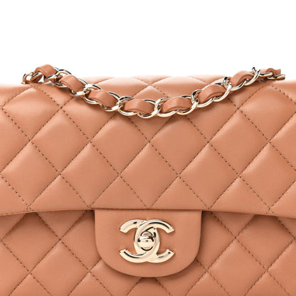 Chanel Lambskin Quilted Mini Rectangular Flap Brown 10 of 11