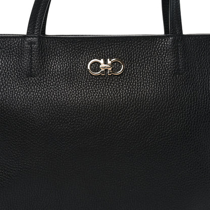 Salvatore Ferragamo Calfskin Medium Tote Black 7 of 9