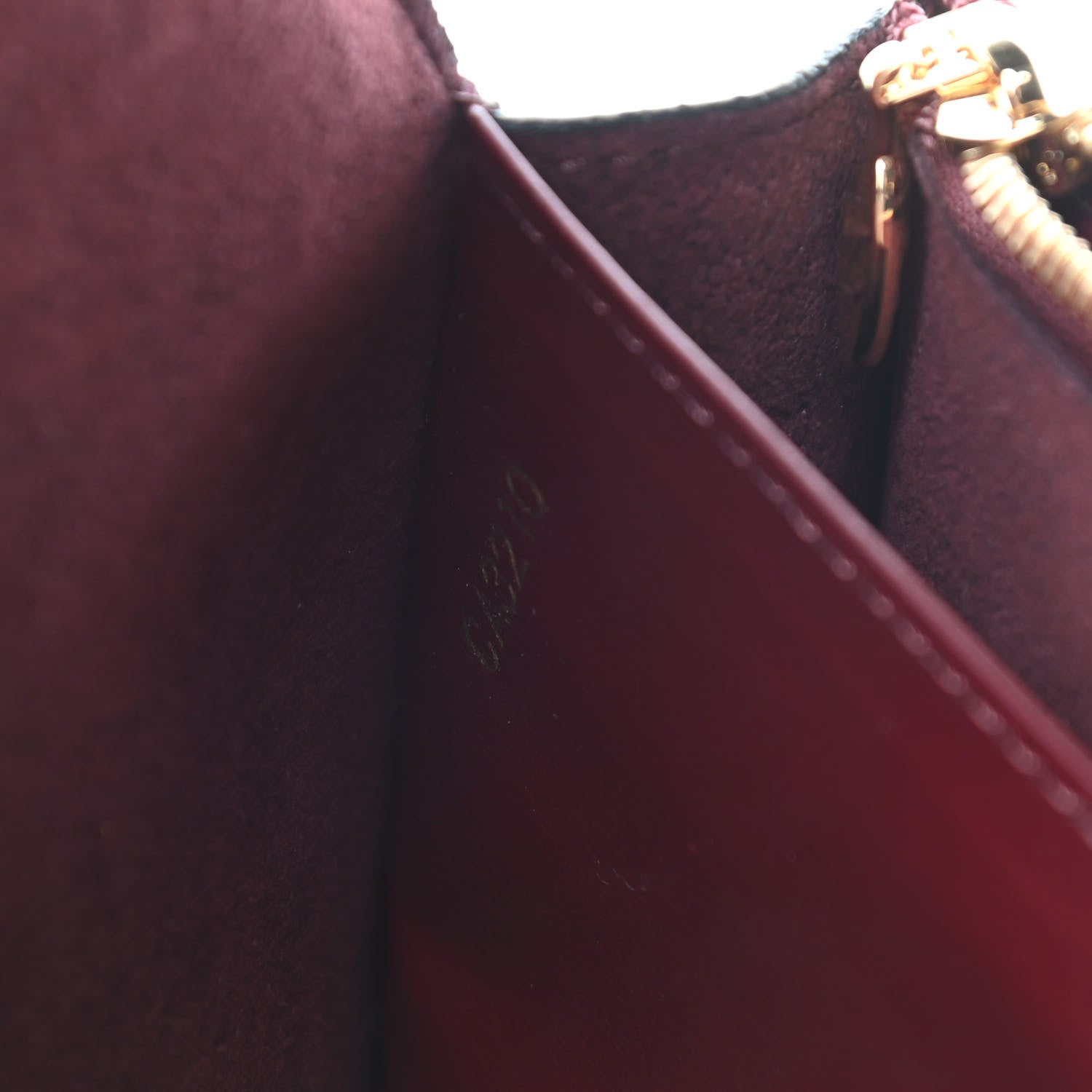 Louis Vuitton Damier Ebene Vavin Chain Wallet Red 7 of 11