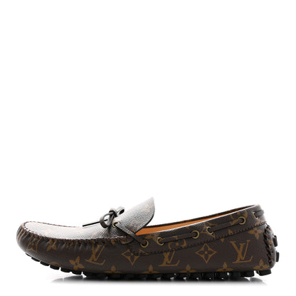 Louis Vuitton Monogram Mens Arizona Car Shoe Moccasin Loafers 10 Macassar 1 of 9