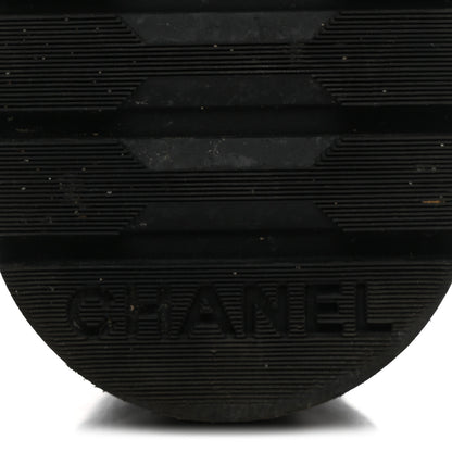 Chanel Shiny Calfskin Quilted Lace Up Combat Boots 36 Black 7 of 9