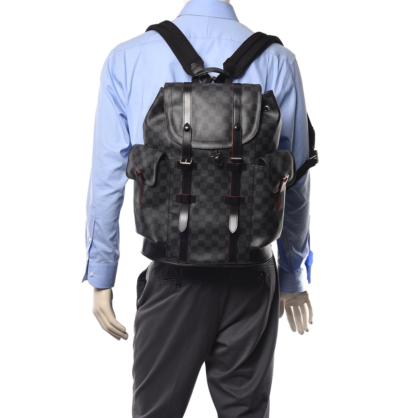 Damier Graphite Christopher PM Red