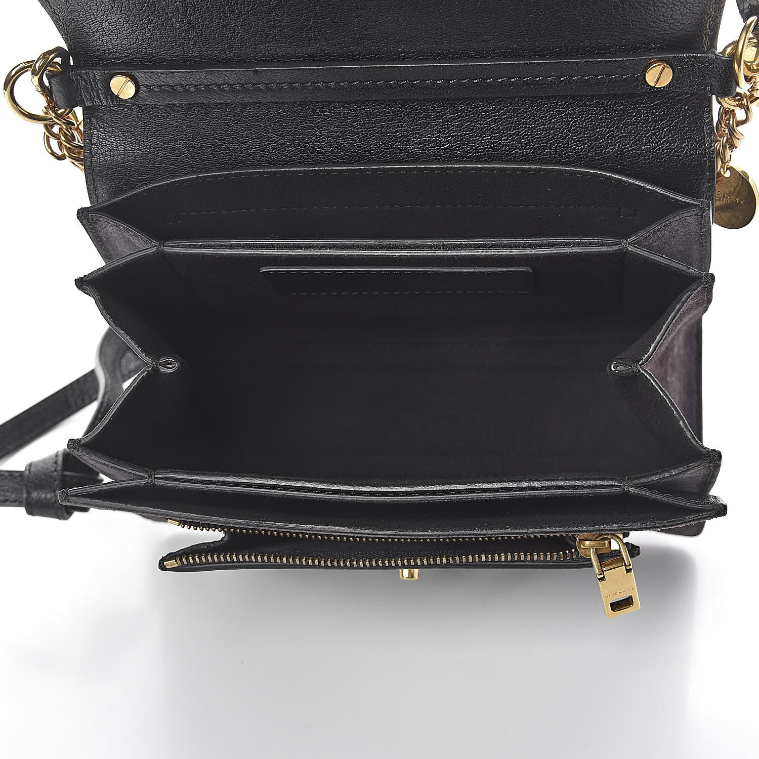Givenchy Goatskin Suede Small GV3 Shoulder Bag Black 5 of 12