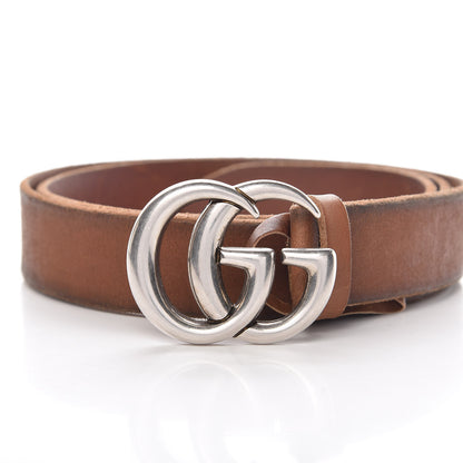Gucci Cuoio Toscano Nickel Double Double G 30mm Belt 95 38 Cuir 7 of 9