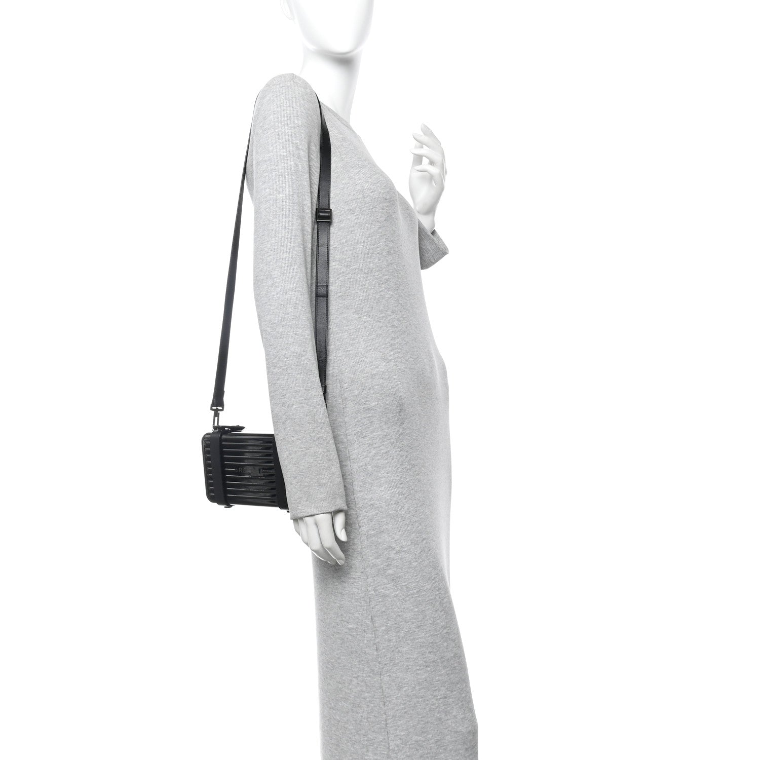 Christian Dior X RIMOWA Aluminum Personal Clutch On Strap Black 2 of 11
