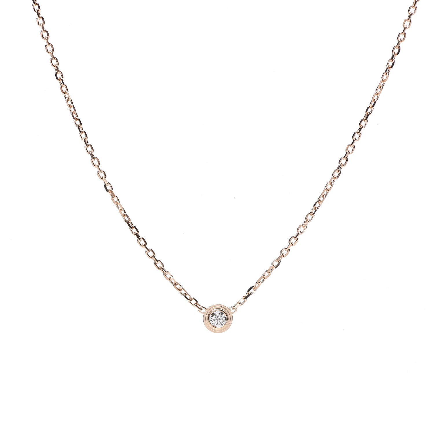 Cartier 18K Pink Gold Diamond XS D'Amour Pendant Necklace 4 of 7