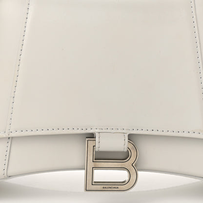 Balenciaga Shiny Box Calfskin Small Hourglass Top Handle Bag Chalky White 9 of 11