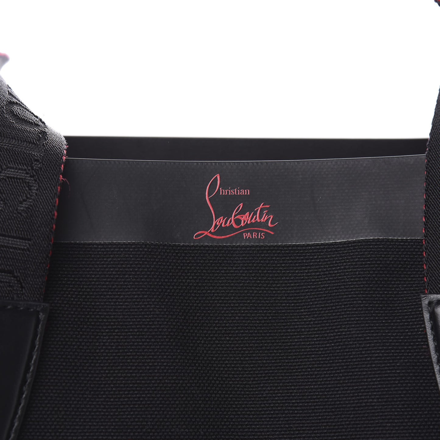 Braided Canvas Small Cabalace Shopper Tote Black