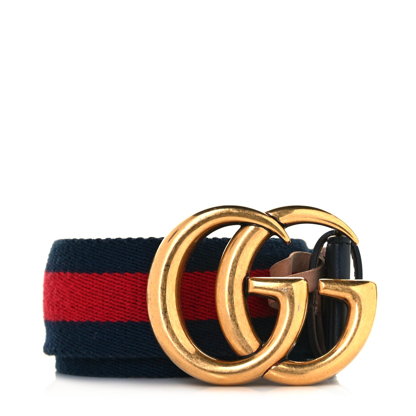 Nylon Calfskin Double G Web 40mm Belt 80 32 Blue Red Black