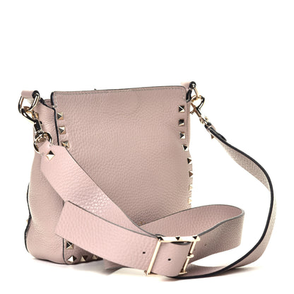 Valentino Garavani Pebbled Calfskin Mini Rockstud Flip-Lock Messenger Bag Poudre 2 of 5
