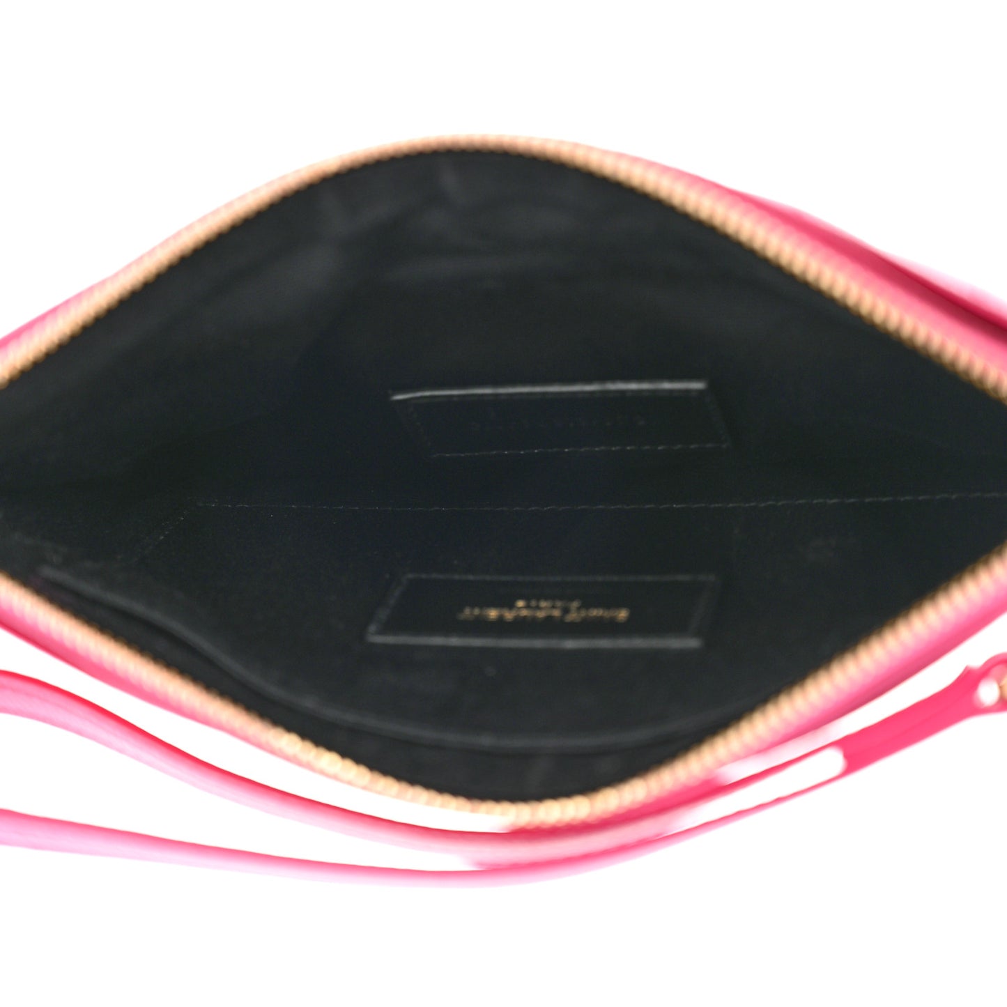 Grain De Poudre Chevron Monogram Large Bill Pouch Fuxia Couture