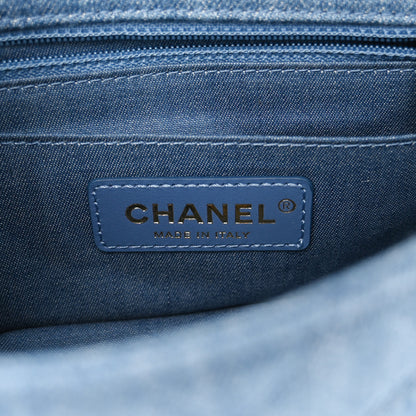 Chanel Denim Quilted Mini Pearl Crush Rectangular Flap Blue 7 of 12
