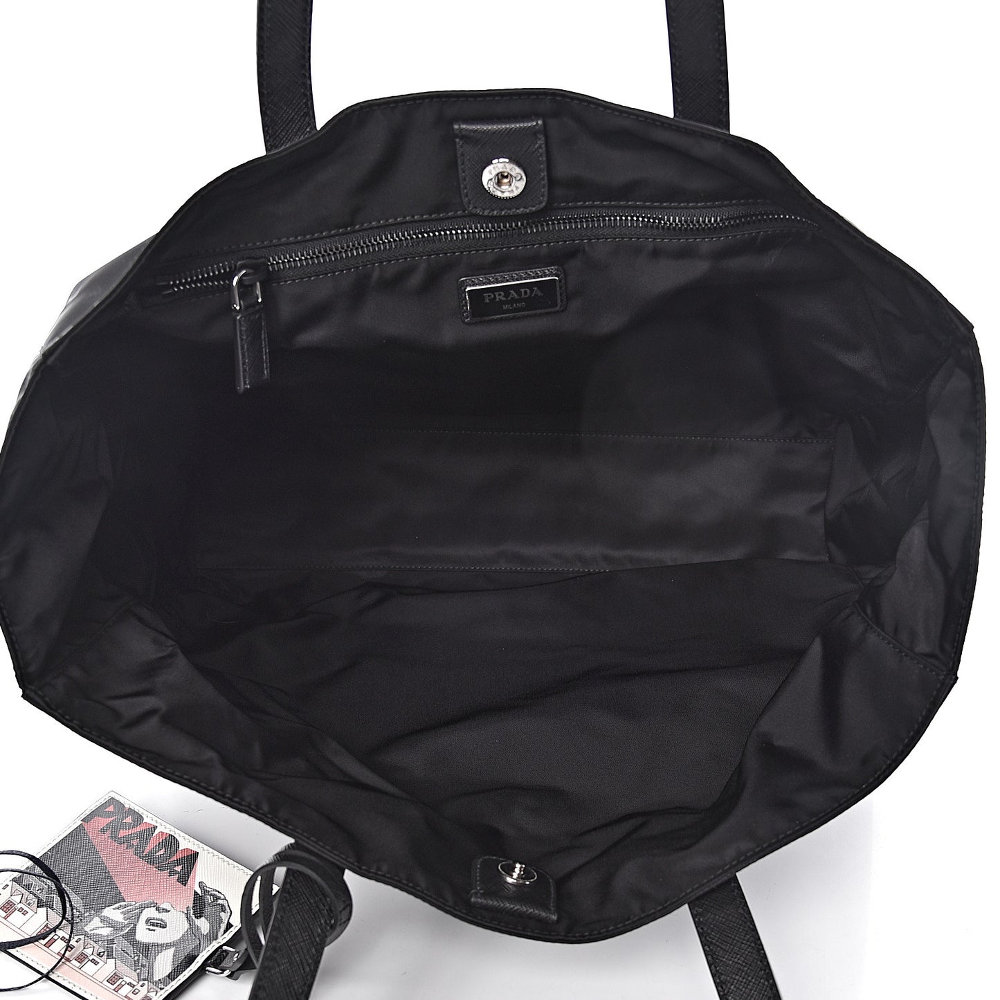 X JAMES JEAN Tessuto Nylon Patch Shopping Tote Black