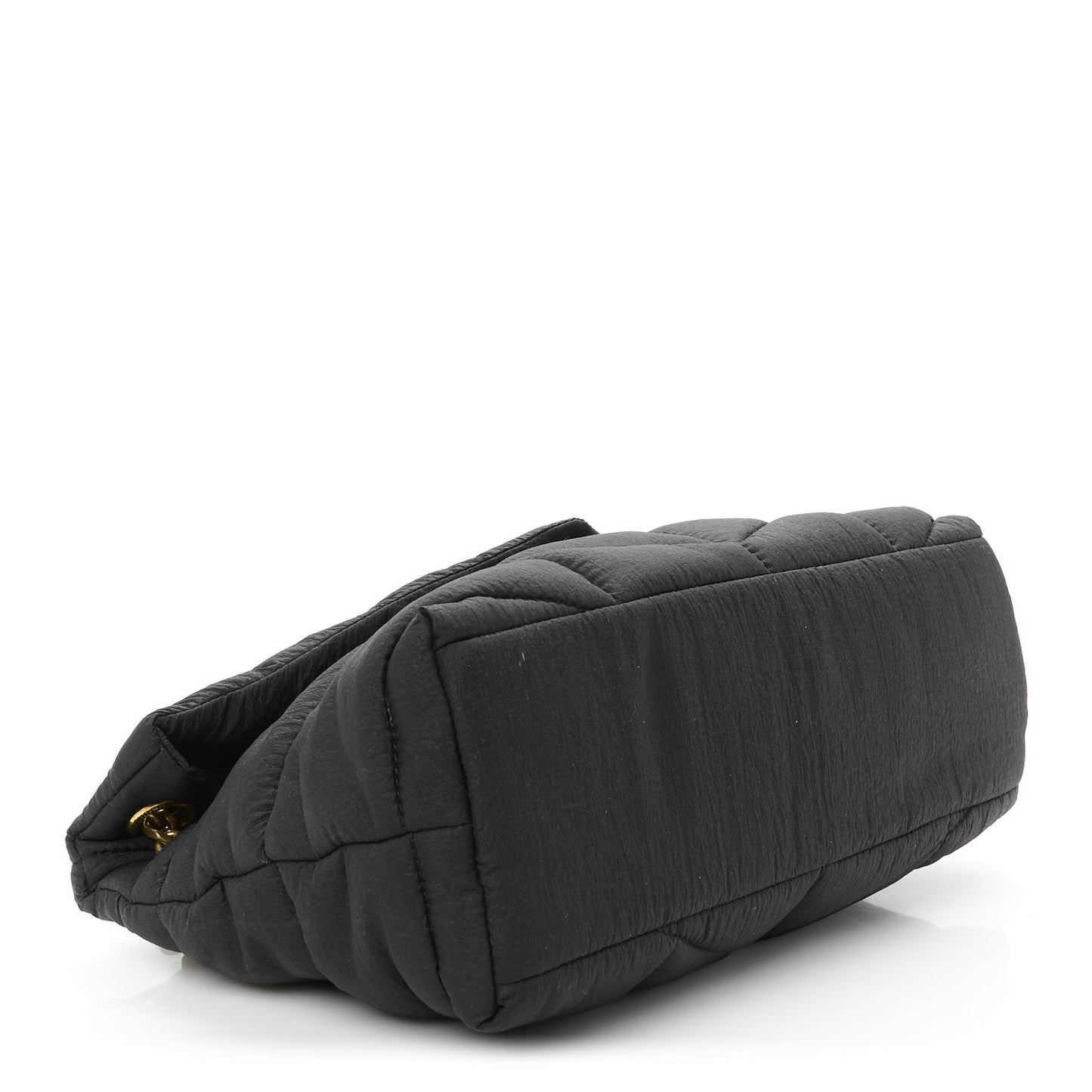 Nylon Quilted Small Loulou Puffer Monogram Chain Satchel Black