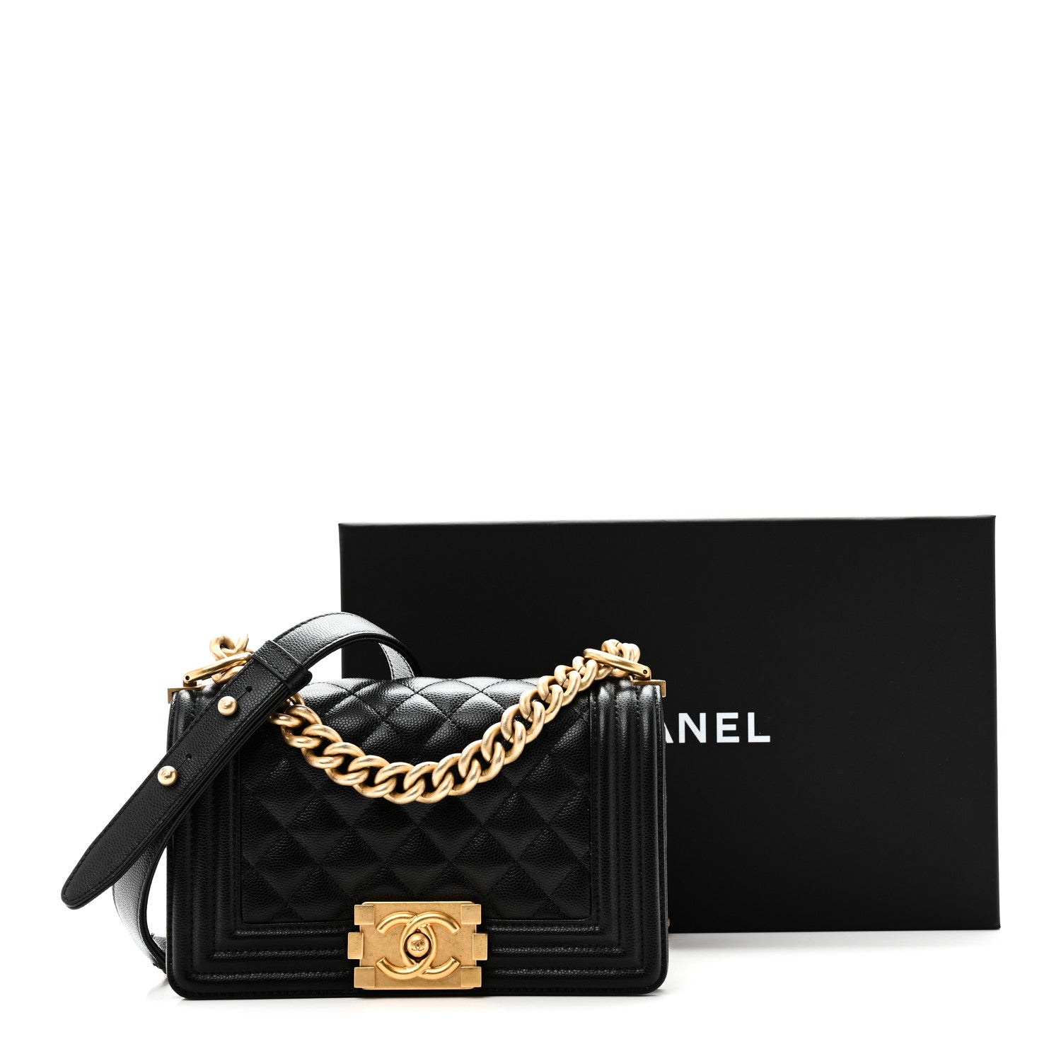 Chanel Caviar Quilted Small Boy Flap Black 11 of 11