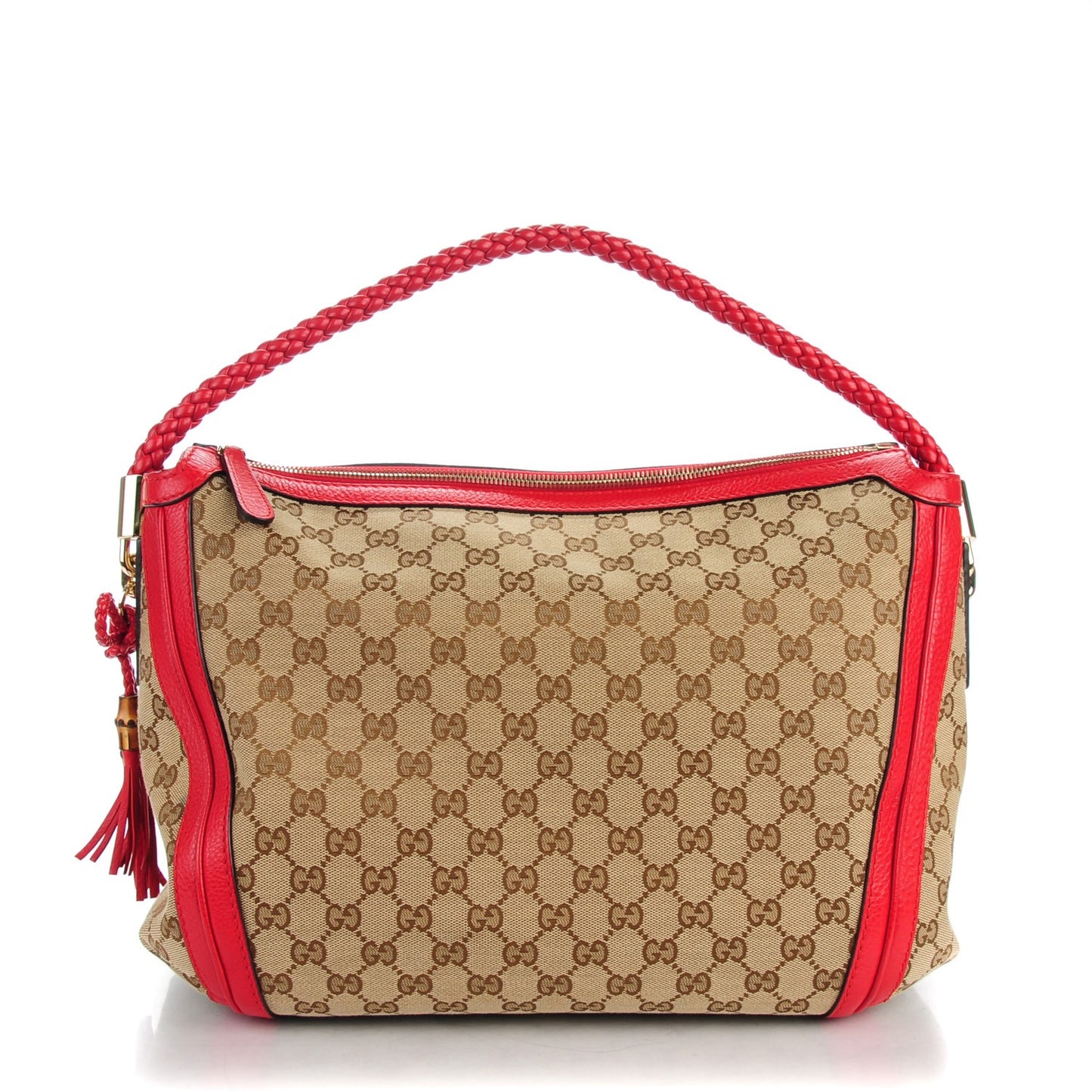 Monogram Medium Bella Hobo Red