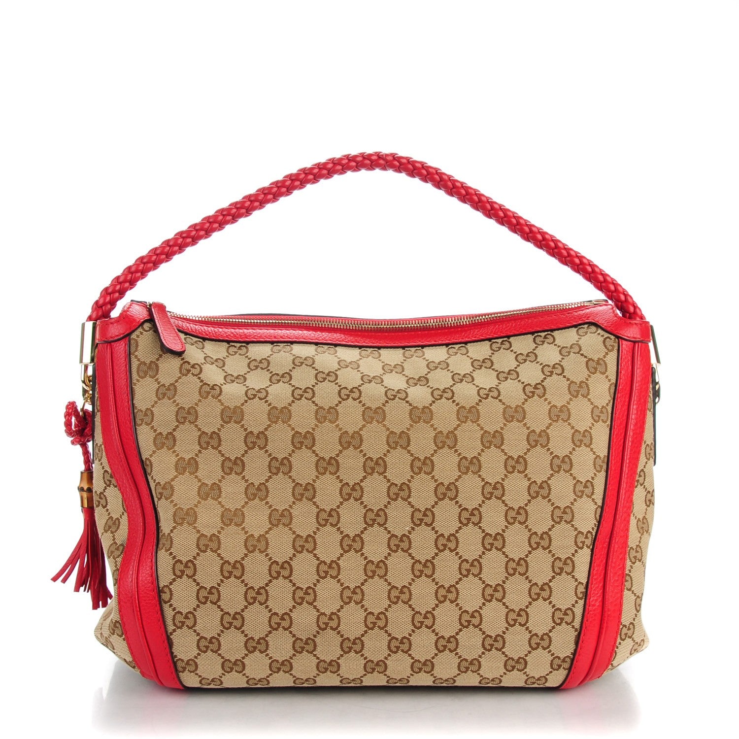 Gucci Monogram Medium Bella Hobo Red 1 of 7