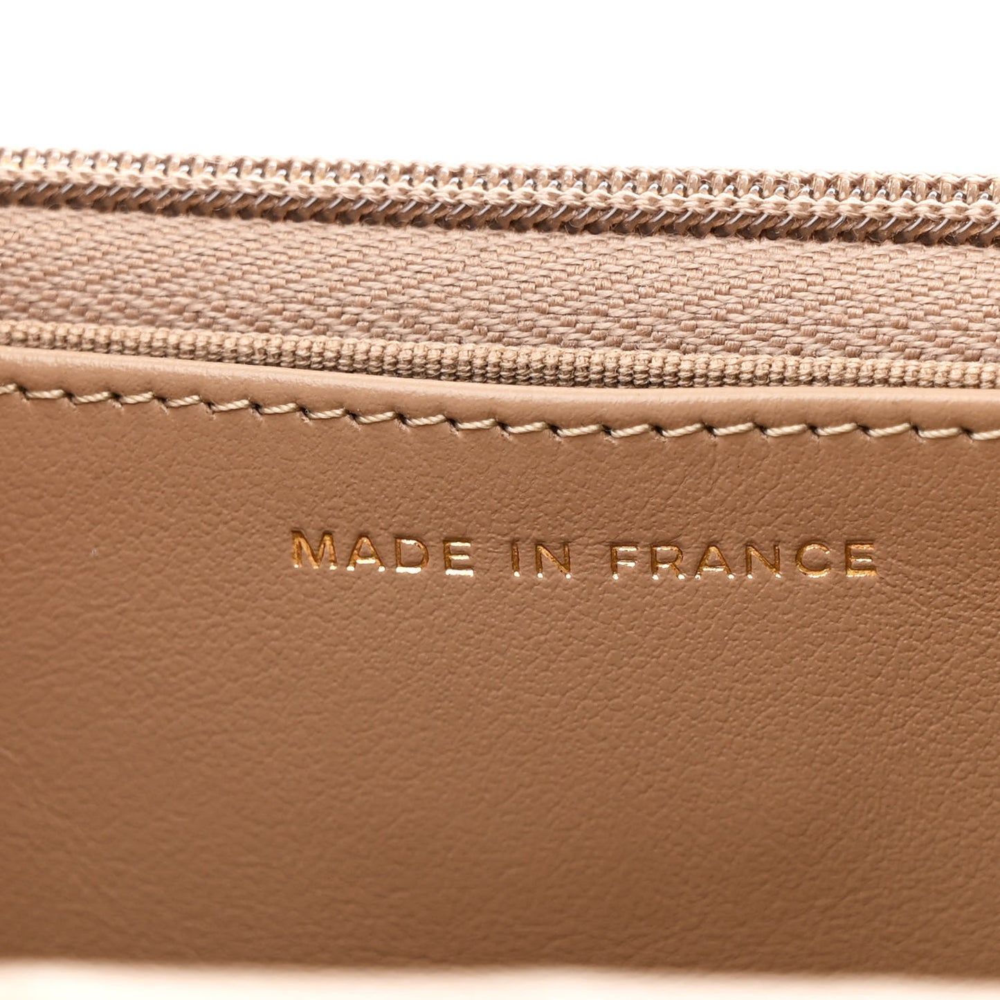 Caviar Quilted Wallet on Chain WOC Dark Beige