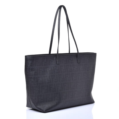Fendi Zucca Spalmati Medium Roll Tote Black 3 of 12