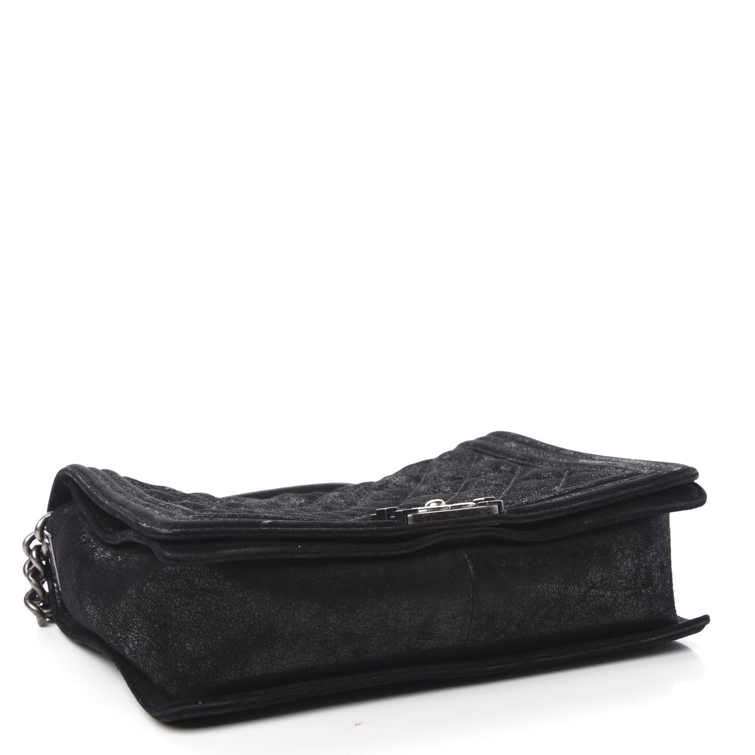 Chanel Iridescent Calfskin Quilted New Medium Gentle Boy Flap Black 4 of 11