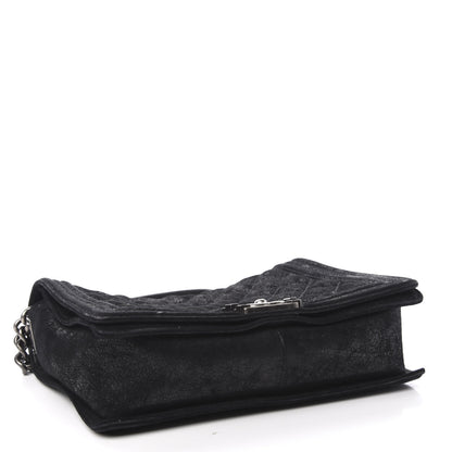Chanel Iridescent Calfskin Quilted New Medium Gentle Boy Flap Black 4 of 11