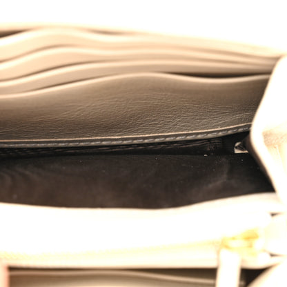 Gucci Roxy Calfskin Medium Blondie Chain Wallet Mystic White 5 of 12