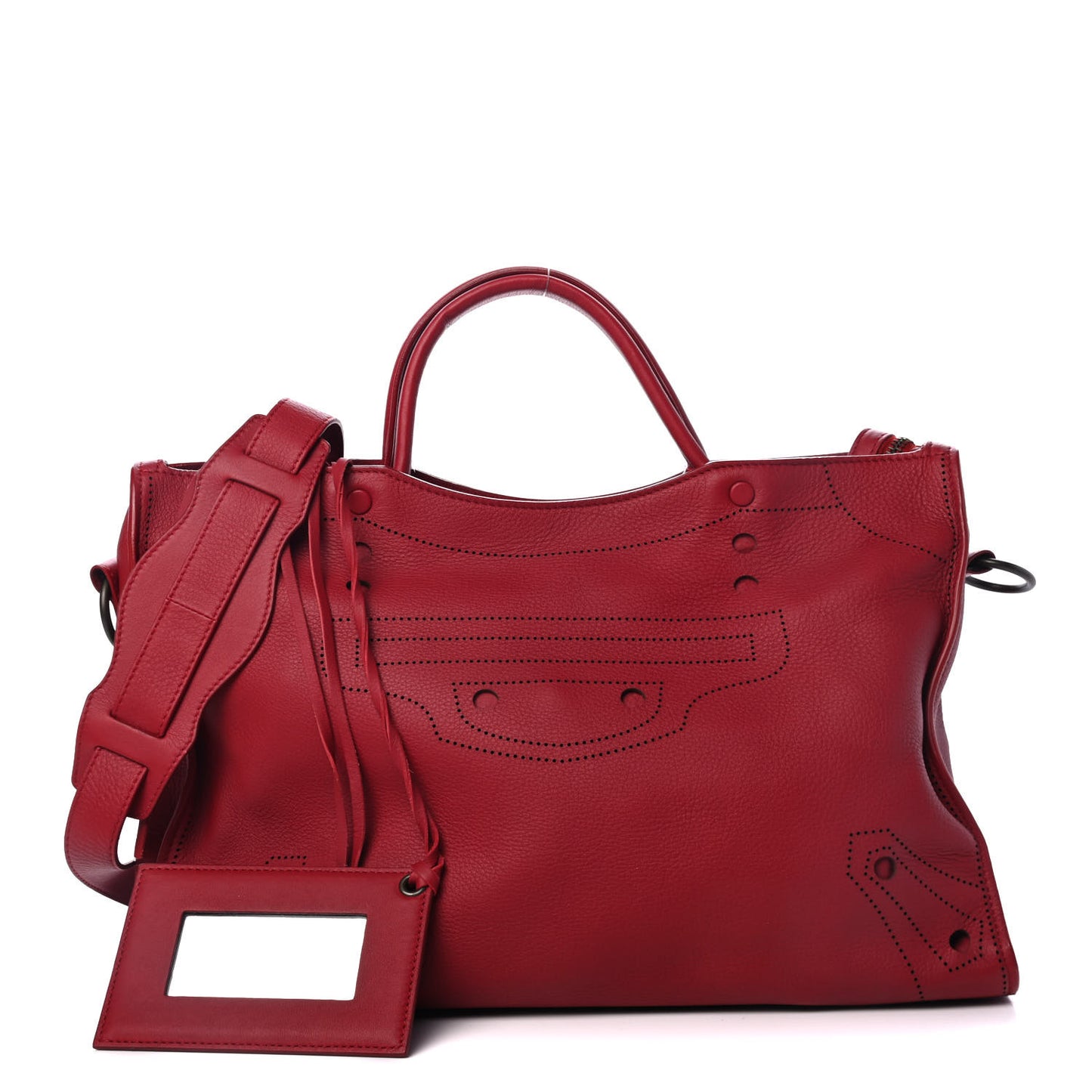 Veau Soyeux Perforated Blackout City Rouge Groseille