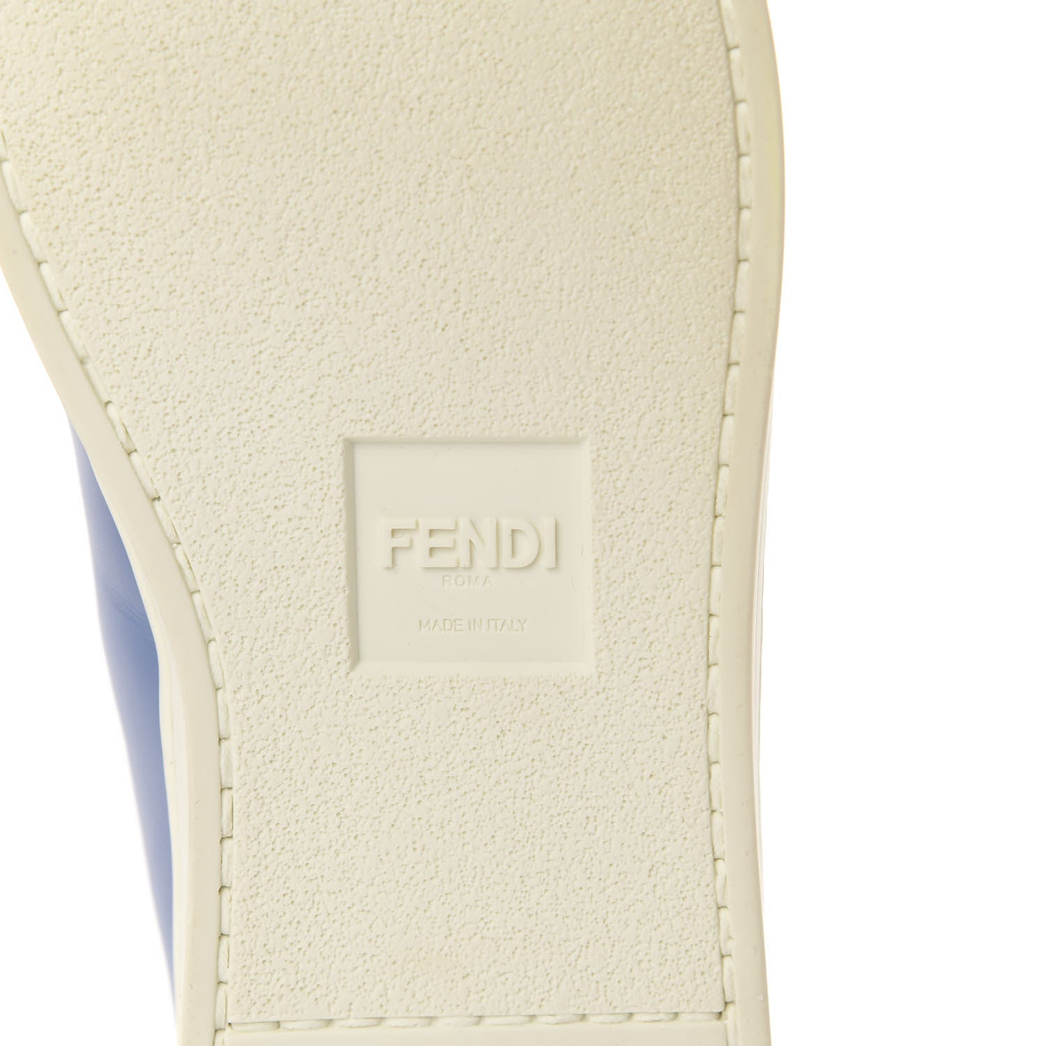 Fendi Vitello FF Rockoclick Slip On Sneakers 38 Blue 8 of 11