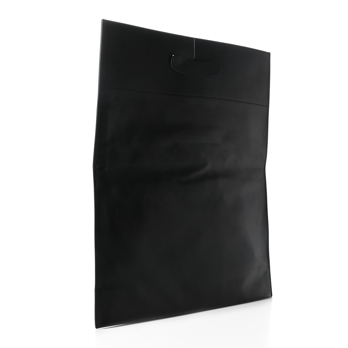 Calfskin Printed Kitten Plastic Bag Shopper S Black