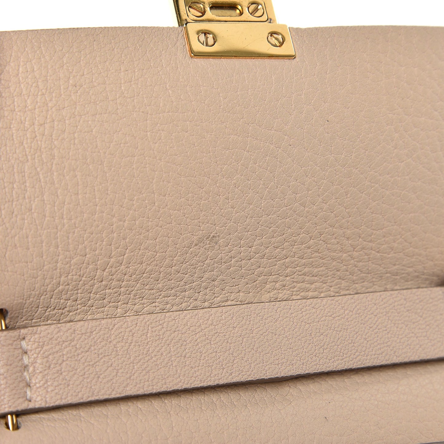 Grained Lambskin Mini Drew Shoulder Bag Abstract White