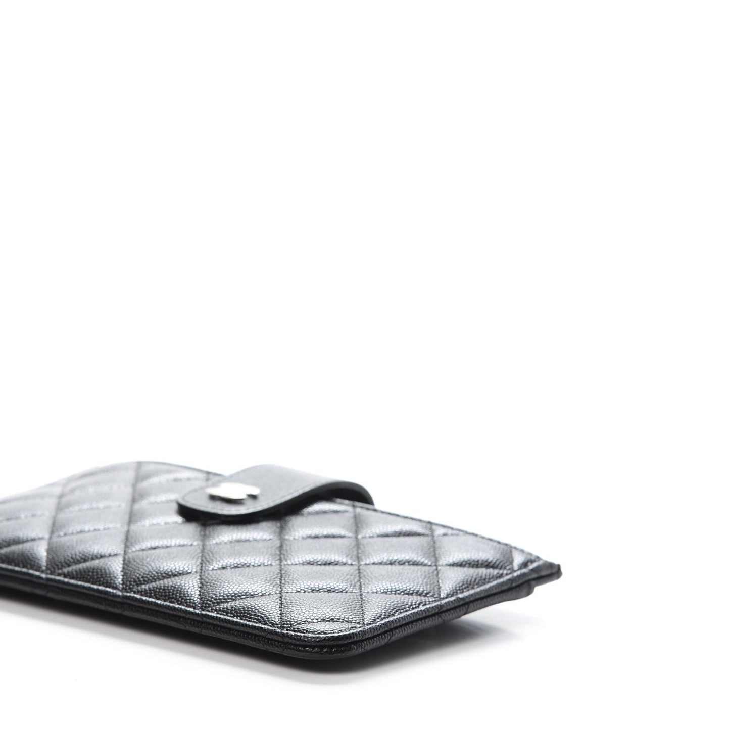 Caviar Quilted Classic Strap Pouch Black