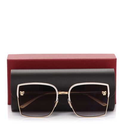 Cartier Panthere De Cartier Square Sunglasses Gold 8 of 8