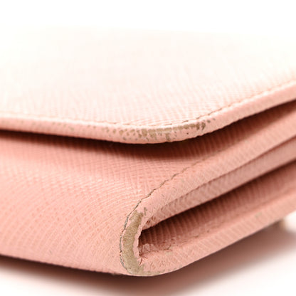 Prada Saffiano Metal Continental Flap Wallet Orchidea 9 of 11