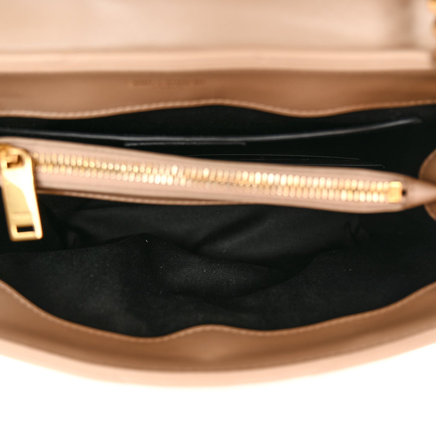 Calfskin Y Quilted Monogram Small Loulou Chain Satchel Dark Beige