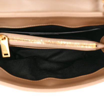 Saint Laurent Calfskin Y Quilted Monogram Small Loulou Chain Satchel Dark Beige 5 of 10
