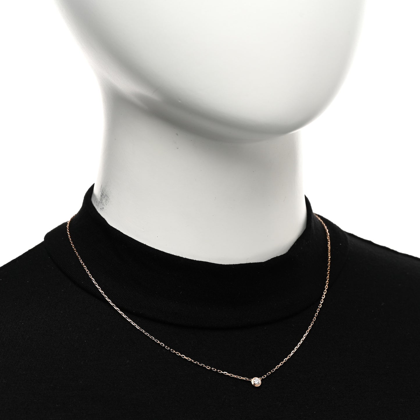 18K Pink Gold Diamond SM D'Amour Pendant Necklace