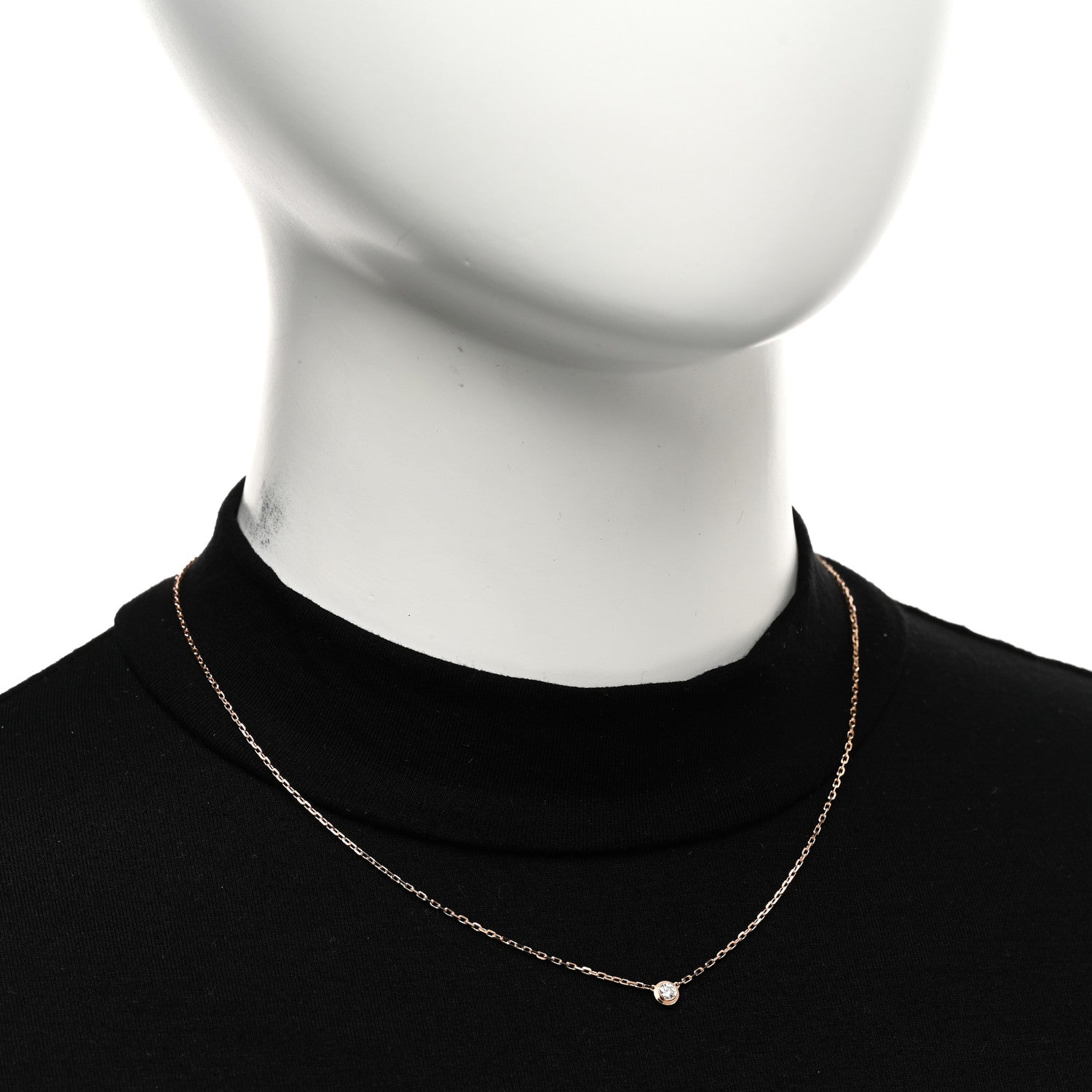 Cartier 18K Pink Gold Diamond SM D'Amour Pendant Necklace 2 of 4