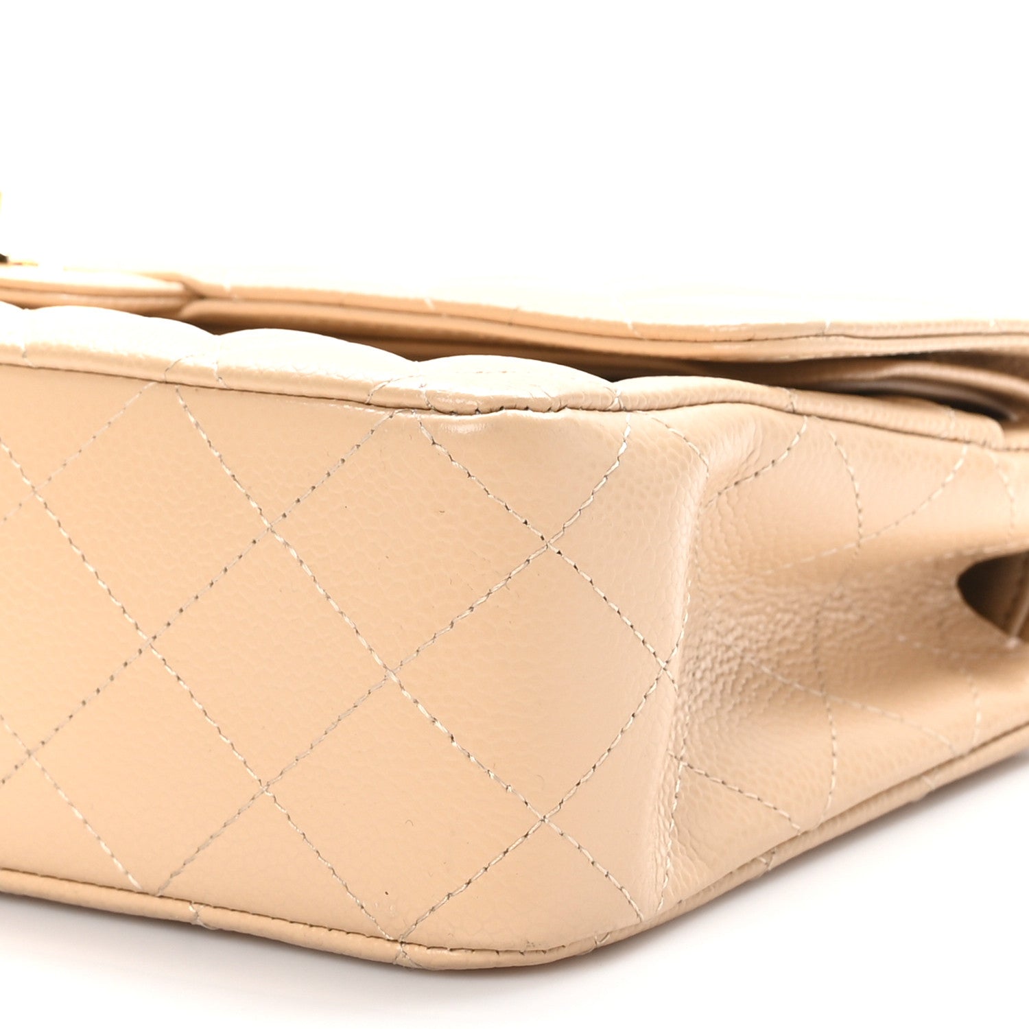 Chanel Caviar Quilted Medium Double Flap Beige 10 of 10