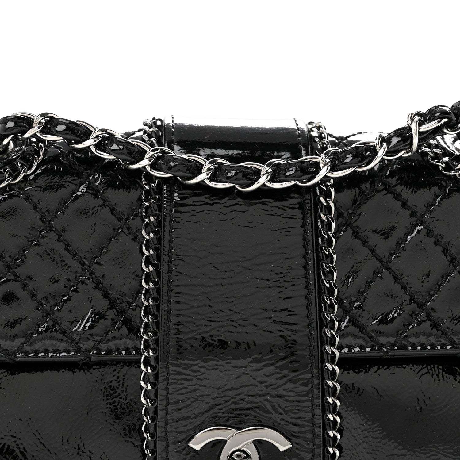 Chanel Patent Medium Madison Flap Black 8 of 13