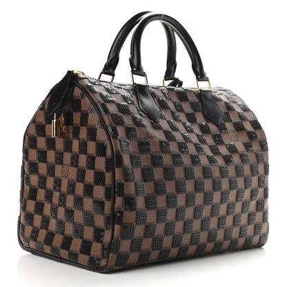 Louis Vuitton Damier Paillettes Speedy 30 Black 3 of 9