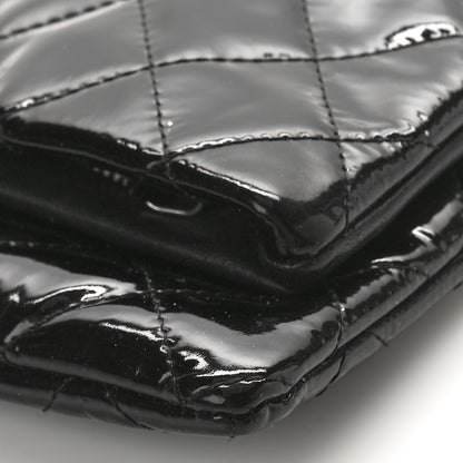 Chanel Patent Calfskin Quilted Beauty CC Clutch Black 10 of 10