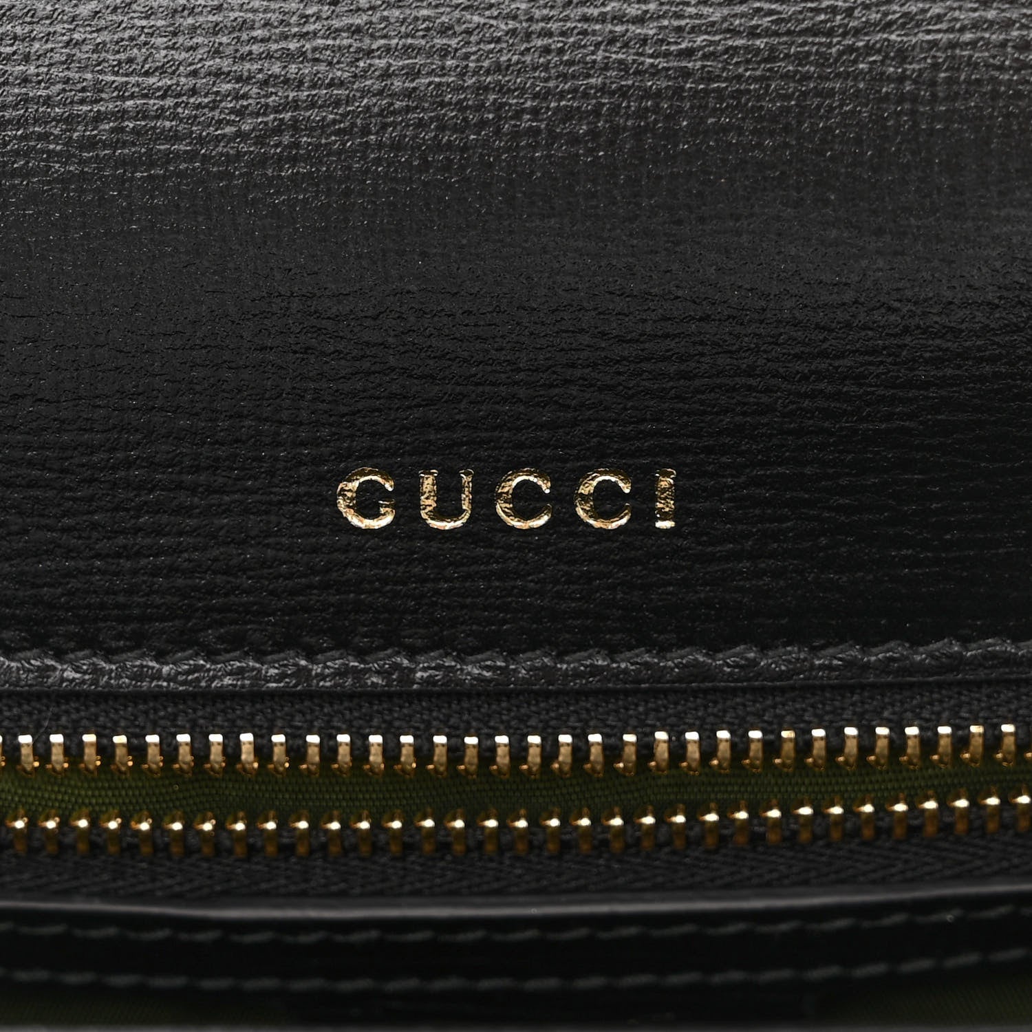 Gucci Textured Calfskin Medium Torchon GG Ring Shoulder Bag Black 6 of 12