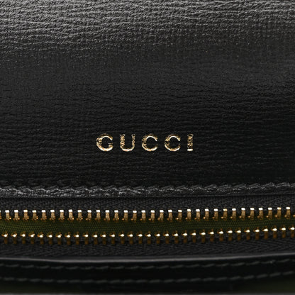 Gucci Textured Calfskin Medium Torchon GG Ring Shoulder Bag Black 6 of 12