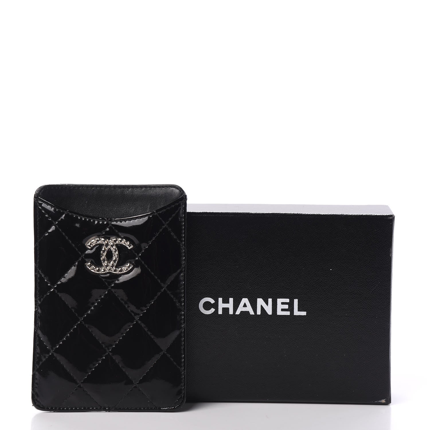 Chanel Patent Quilted Brilliant iPhone Case Black 10 of 10