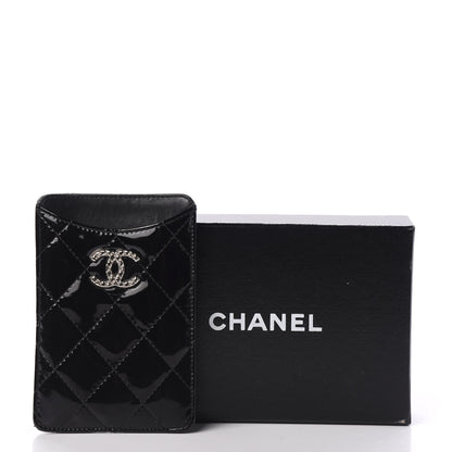 Chanel Patent Quilted Brilliant iPhone Case Black 10 of 10